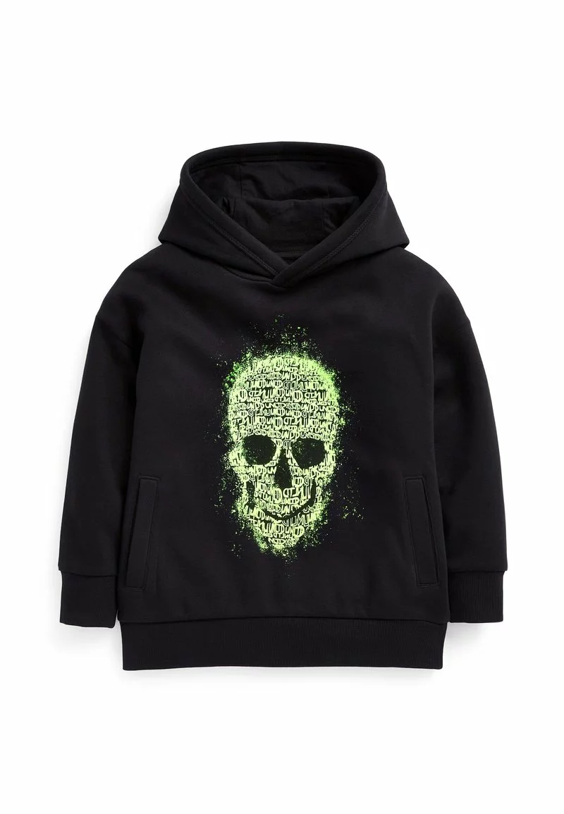 Next Kinder SKULL GRAFFITI - Kapuzenpullover - Black 1 Next Kinder SKULL GRAFFITI - Kapuzenpullover - Black