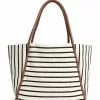 Next Damen Shopping Bag - Navy White Stripe