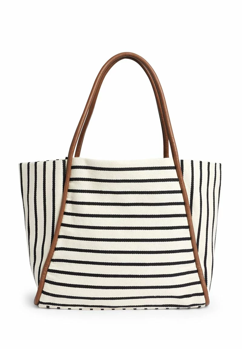 Next Damen Shopping Bag - Navy White Stripe 1 Next Damen Shopping Bag - Navy White Stripe