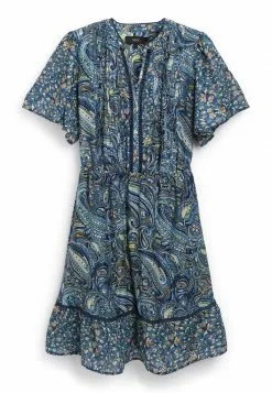 Next Damen SLEEVE MINI - Freizeitkleid - Blue Paisley