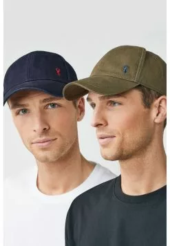Next Herren 2 PACK - Cap - Navy Blue Khaki Green