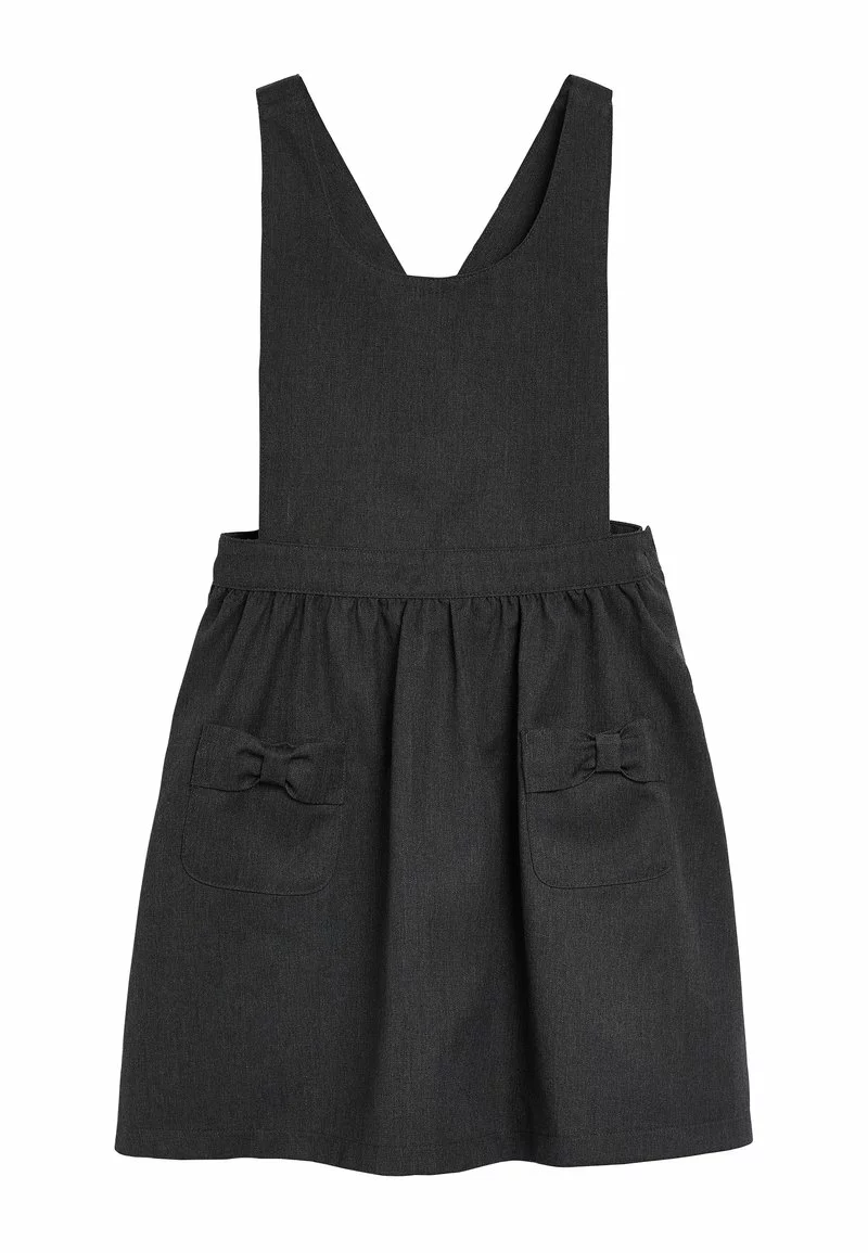 Next Kinder BOW PINAFORE - Freizeitkleid - Grey 1 Next Kinder BOW PINAFORE - Freizeitkleid - Grey