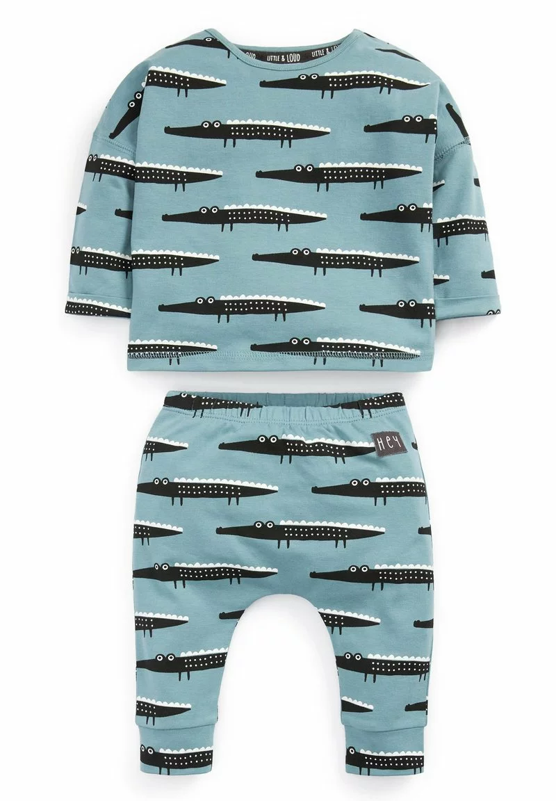 Next Kinder CROCODILE SET - Leggings - Hosen - Blue 1 Next Kinder CROCODILE SET - Leggings - Hosen - Blue