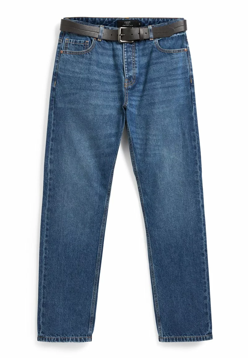 Next BELTED WITH STRETCH - Jeans Straight Leg - Blue-black Denim | Herren 5 Next BELTED WITH STRETCH - Jeans Straight Leg - Blue-black Denim | Herren – Bild 5