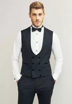 Next Herren PATTERNED TUXEDO - Weste - Blue
