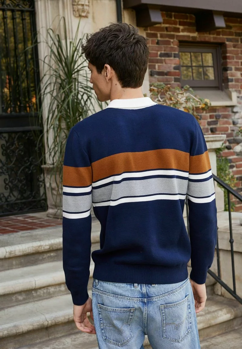 Next Herren COLOURBLOCK RUGBY - Strickpullover - Navy 3 Next Herren COLOURBLOCK RUGBY - Strickpullover - Navy – Bild 3