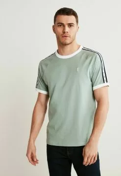 Next Herren BLOCKED - T-Shirt Print - Sage Green Tape