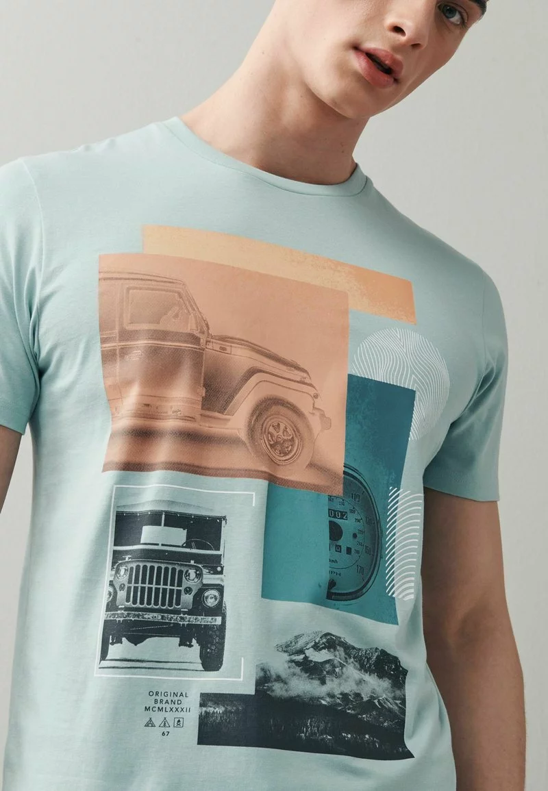 Next Herren GRAPHIC - T-Shirt Print - Green 4 Next Herren GRAPHIC - T-Shirt Print - Green – Bild 4