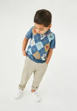 Next Kinder ARGYLE PATTERN - Poloshirt - Blue