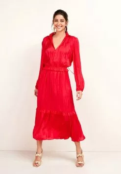 Next Damen SATIN TIE NECK - Freizeitkleid - Red -Next Großes Kaufhaus b9cb35c7cf98482aa843f2db132966e7