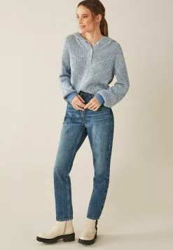 Next Damen ACID WASH - Strickpullover - Chambray Blue