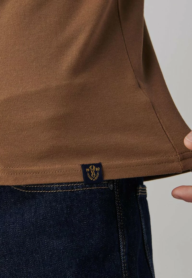 Next Herren ZIP - Poloshirt - Tan 5 Next Herren ZIP - Poloshirt - Tan – Bild 5