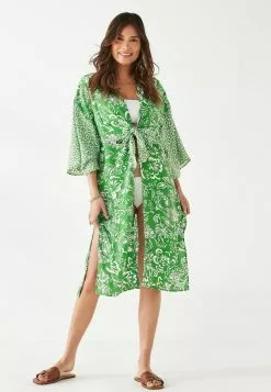 Next TIE FRONT - Strandaccessoire - Green Floral | Damen