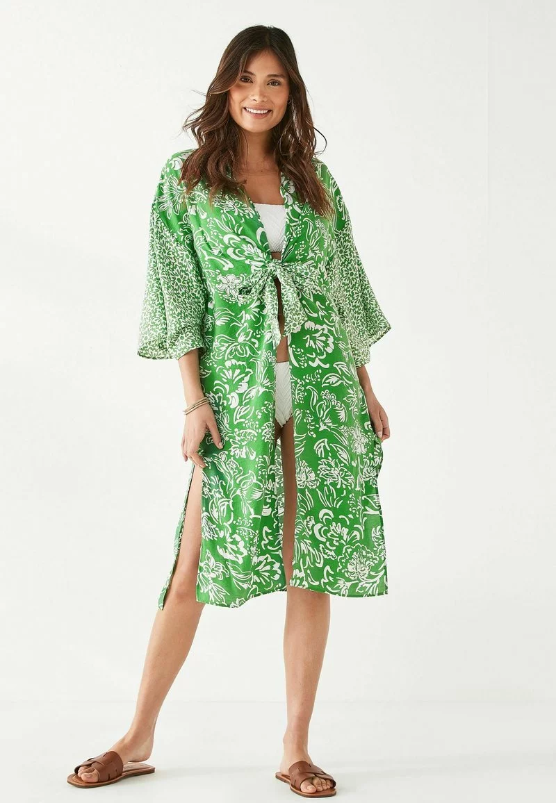 Next TIE FRONT - Strandaccessoire - Green Floral | Damen 1 Next TIE FRONT - Strandaccessoire - Green Floral | Damen