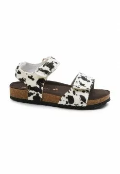 Next Kinder ADJUSTABLE STRAP - Riemensandalette - White Leather Cow Print