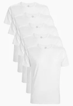 Next Herren 5 PACK - T-Shirt Basic - White