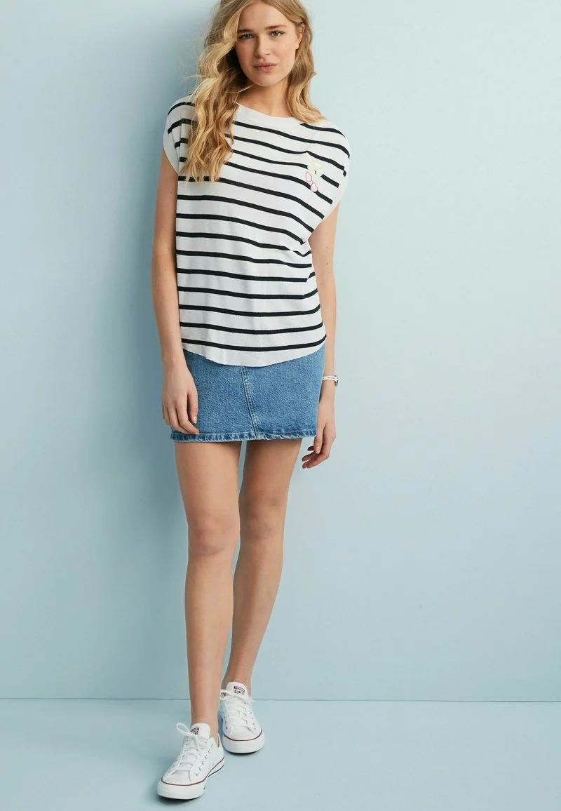 Next Damen T-Shirt Print - Navy Blue White 2 Next Damen T-Shirt Print - Navy Blue White – Bild 2