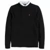 Next Herren OXFORD MOCK - Strickpullover - Black