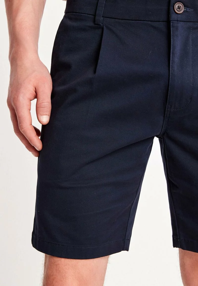 Next Herren SLIM FIT - Shorts - Navy Pleated 4 Next Herren SLIM FIT - Shorts - Navy Pleated – Bild 4