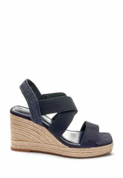Next FOREVER COMFORT CROSS OVER - Keilsandalette - Navy Blue | Damen