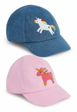Next Kinder 2 PACK UNICORN - Cap - Pink/chambray