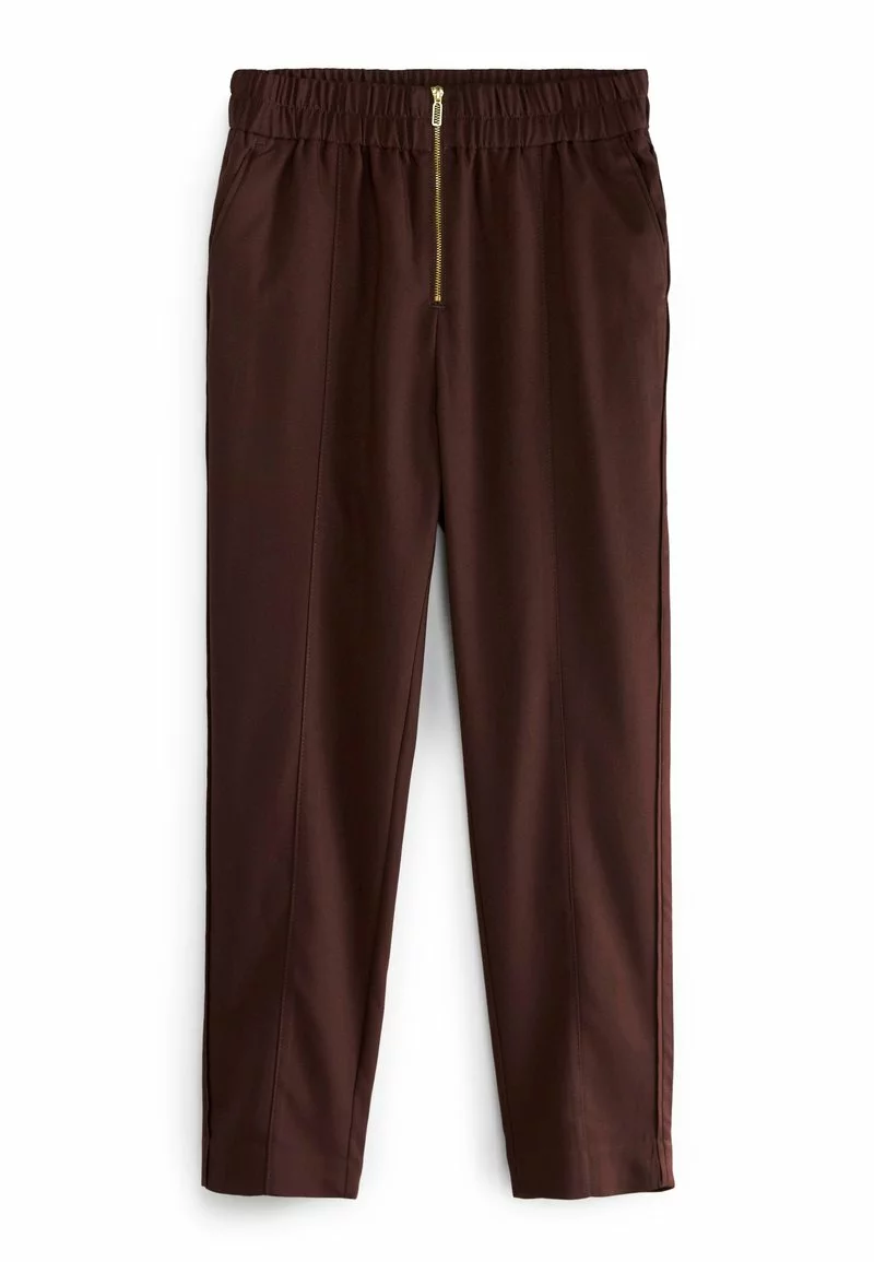 Next Damen ZIP FRONT TAPER LEG - Stoffhose - Brown 5 Next Damen ZIP FRONT TAPER LEG - Stoffhose - Brown – Bild 5