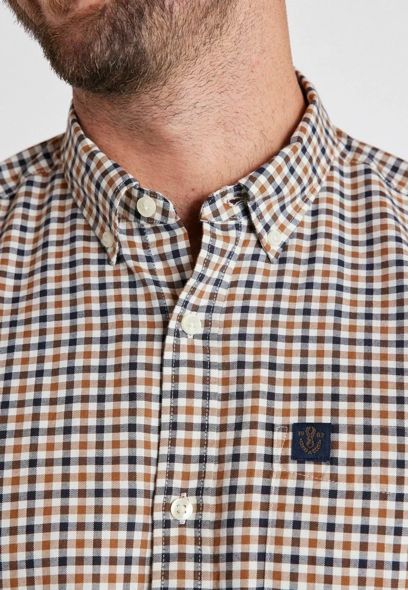 Next Herren GINGHAM OXFORD - Hemd - Brown 4 Next Herren GINGHAM OXFORD - Hemd - Brown – Bild 4