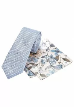 Next Herren SAGE SET - Einstecktuch - Light Blue Brown Floral