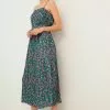 Next Damen SLEEVELESS PLEATED MIDI - Freizeitkleid - Green