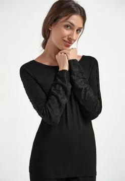 Next Damen WOVEN - Nachtwäsche Set - Black