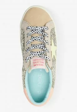 Next Kinder STAR LACE-UP - Sneaker Low - Multi Gold Glitter -Next Großes Kaufhaus c178eb61a54e4829b738d32eb8b1a379