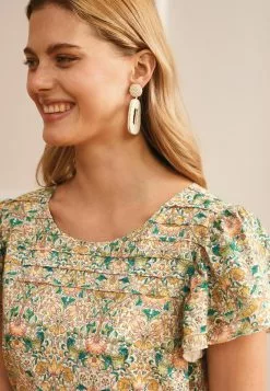 Next Damen TIER - Freizeitkleid - Morris & Co. Ecru White Floral -Next Großes Kaufhaus c1b14501eb90463fbe67bf2c96d953fe