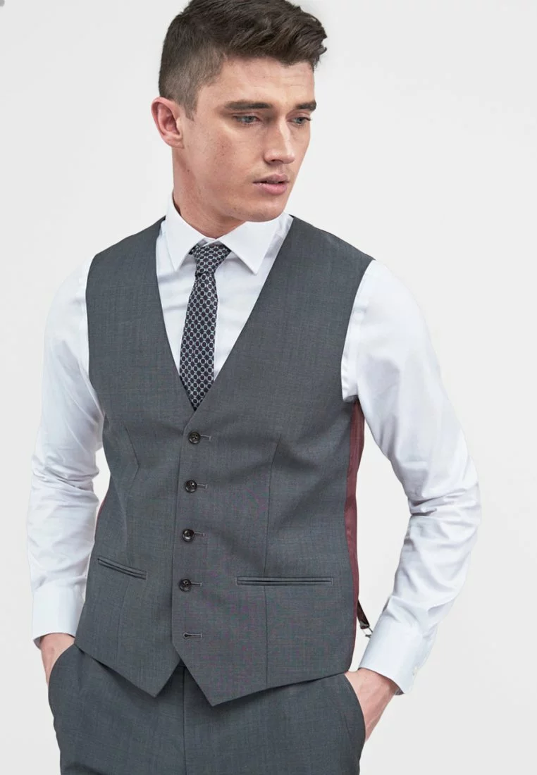 Next Herren SIGNATURE PLAIN SUIT: WAISTCOAT - Anzugweste - Light Grey 1 Next Herren SIGNATURE PLAIN SUIT: WAISTCOAT - Anzugweste - Light Grey