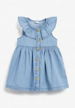 Next Kinder SLEEVELESS FRILL - Freizeitkleid - Blue Denim -Next Großes Kaufhaus c2eb4b7e65ed416fbd9b6091448e95e5