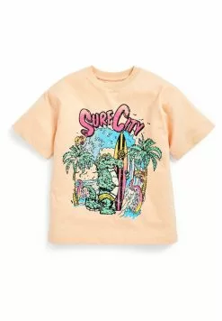 Next Kinder SURFER CROCODILE GRAPHIC - T-Shirt Print - Peach Orange
