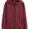 Next Kinder BURGUNDY ZIP TEXTURED HOODY (3-16YRS) - Sweatjacke - Red