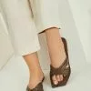 Next Damen Pantolette Flach - Taupe