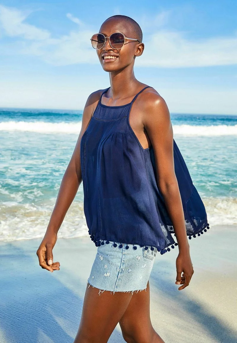 Next Damen POM POM - Top - Navy Blue 2 Next Damen POM POM - Top - Navy Blue – Bild 2