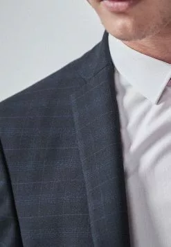 Next Herren NAVY/BLACK TAILORED FIT CHECK SUIT: JACKET - Anzugsakko - Blue -Next Großes Kaufhaus c64e4352e1804fe49e44875aa9477c35