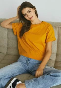 Next Damen BOXY RELAXED FIT - T-Shirt Basic - Ochre -Next Großes Kaufhaus c66d12383a584c80a767ed6dc0d35a04