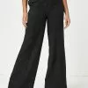 Next Damen HIGH WAISTED - Stoffhose - Black