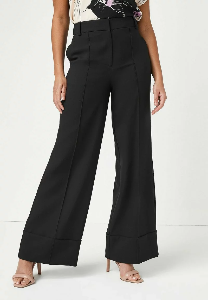 Next Damen HIGH WAISTED - Stoffhose - Black 1 Next Damen HIGH WAISTED - Stoffhose - Black
