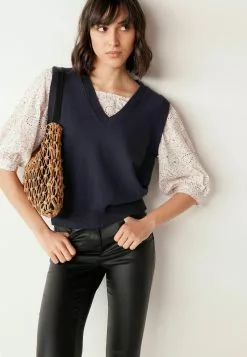Next TANK LAYER - Strickpullover - Navy Blue | Damen