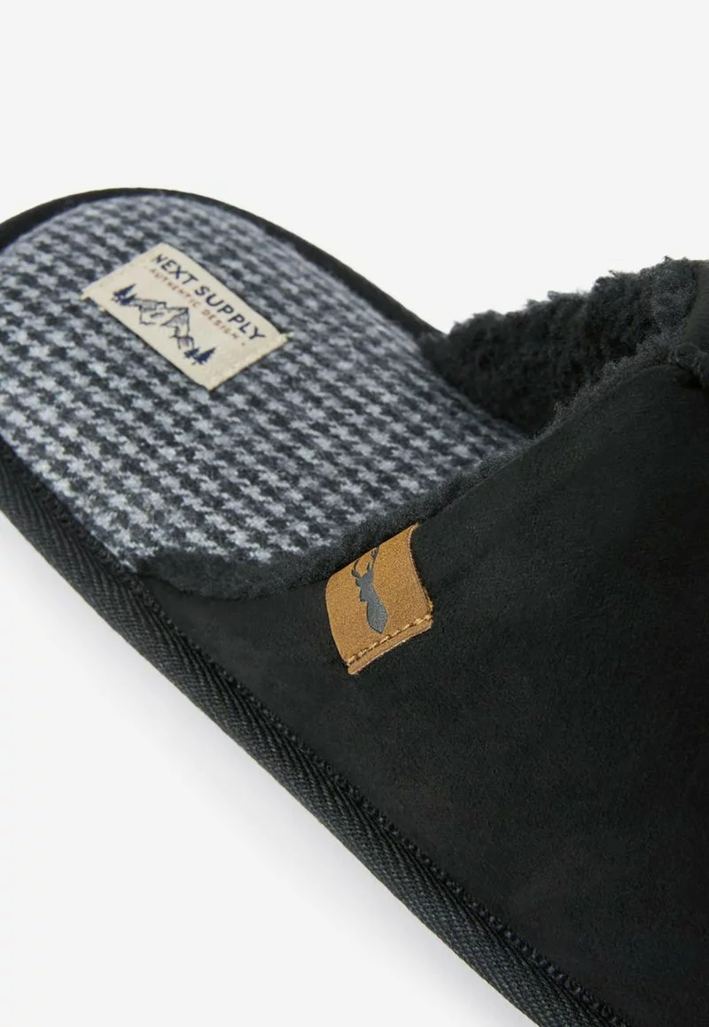 Next Herren CHECK - Hausschuh - Black 3 Next Herren CHECK - Hausschuh - Black – Bild 3