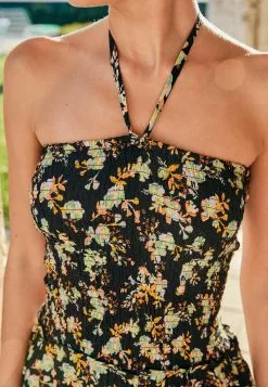 Next Damen SHIRRED BANDEAU - Jumpsuit - Black Ditsy -Next Großes Kaufhaus c7448159ec7d4738bbe39e43799b58f2