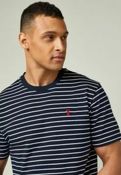 Next Herren T-Shirt Print - Navy Blue White Simple -Next Großes Kaufhaus c88833a026e04a55855a915243144e3e