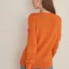 Next Damen POM POM HEART CREW NECK - Strickpullover - Orange