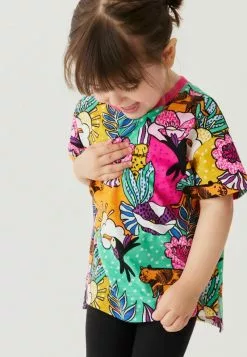Next LONGLINE - T-Shirt Print - Pink Tropical | Kinder