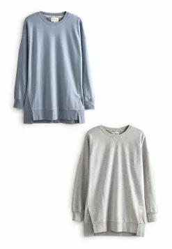 Next Damen SUPERSOFT LOUNGE 2 PACK - Tunika - Grey Marl Blue