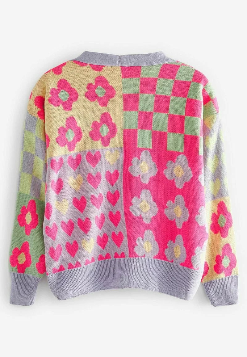 Next Kinder FLORAL PATCH - Strickjacke - Colourblock 2 Next Kinder FLORAL PATCH - Strickjacke - Colourblock – Bild 2